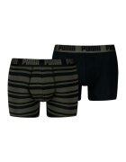 Puma Set de boxeri din amestec de bumbac cu imprimeu - 2 perechi - Negru/Kaki
