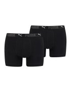 Puma Set de boxeri din amestec de bumbac organic cu banda logo in talie - 2 perechi - Negru