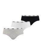 Puma Set de chiloti hipster- 3 perechi - Alb/Negru/Gri melange