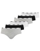 Puma Set de chiloti hipster - 6 perechi - Alb/Negru/Gri