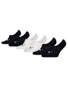 Puma Set de sosete foarte scurte unisex - 3 perechi - Alb/Negru