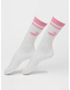 Puma Set de sosete lungi din amestec de bumbac - 2 perechi - Alb murdar/Roz