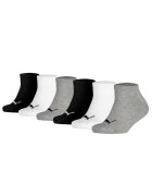 Puma Set de sosete scurte - 3 perechi - Alb/Negru/Gri