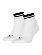 Puma Set de sosete scurte unisex - 2 perechi - Negru stins/Alb optic