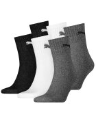 Puma Set de sosete scurte unisex pentru tenis - 6 perechi - Alb/Negru