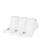 Puma Set de sosete unisex pana la glezna cu detaliu logo - 3 perechi - Alb