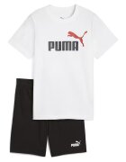 Puma Set de tricou cu imprimeu logo si pantaloni scurti - 2 piese - Alb/Negru