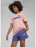 Puma Set de tricou de bumbac si pantaloni scurti - 2 piese - Albastru indigo/Roz