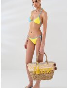 Puma Sutien de baie cu cupe triunghiulare - Albastru pastel/Verde lime