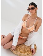 Puma Sutien triunghiular de baie cu model - Portocaliu deschis/Crem