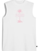 Puma Top cu decolteu la baza gatului Essentials+ Palm Resort - Alb/Roz