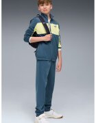 Puma Trening cu logo si fermoar - Albastru inchis/Verde fistic