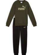 Puma Trening din amestec de bumbac cu imprimeu logo - Verde inchis/Kaki inchis