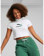 Puma Tricou crop cu buzunar cu fermoar Classics - Alb optic