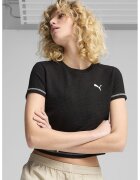 Puma Tricou crop din amestec din bumbac - Negru