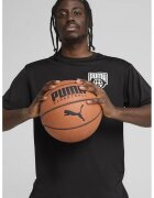 Puma Tricou cu decolteu la baza gatului pentru baschet Posterize - Negru