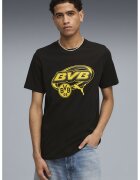 Puma Tricou cu decolteu la baza gatului pentru fotbal BVB - Negru/Galben sofran