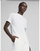 Puma Tricou cu decolteu la baza gatului si detaliu logo - Alb