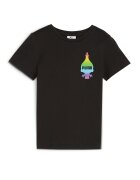 Puma Tricou cu decolteu la baza gatului si imprimeu cu desene - Negru