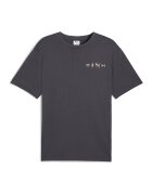 Puma Tricou cu decolteu la baza gatului si imprimeu grafic - Gri antracit