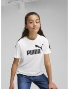 Puma Tricou cu decolteu la baza gatului si imprimeu logo - Alb/Negru stins