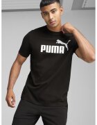Puma Tricou cu decolteu la baza gatului si imprimeu logo Essentials 2 - Negru/Alb murdar