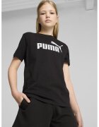 Puma Tricou cu decolteu la baza gatului si imprimeu logo - Negru/Alb murdar