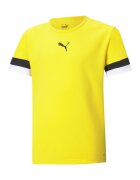 Puma Tricou cu decolteu la baza gatului si imprimeu logo pentru fotbal - Negru/Galben