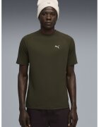 Puma Tricou cu decolteu la baza gatului si logo Evostripe - Kaki inchis