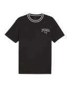 Puma Tricou cu decolteu la baza gatului si logo pe piept - Negru
