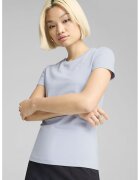 Puma Tricou cu decolteu la baza gatului si monograma - Albastru pal
