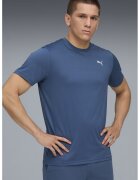 Puma Tricou cu detaliu logo pentru fitness Essentials - Albastru inchis
