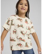 Puma Tricou cu imprimeu cu pisici - Portocaliu/Crem
