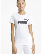 Puma Tricou cu imprimeu logo ESS - Alb/Negru