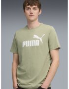 Puma Tricou cu imprimeu logo ESS No. 1 - Alb/Verde sparanghel