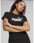 Puma Tricou cu imprimeu logo - Negru/Alb optic