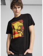 Puma Tricou cu imprimeu logo - Rosu/Negru/Galben sofran