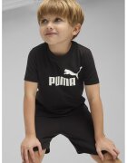 Puma Tricou cu imprimeu logo si decolteu la baza gatului - Negru/Alb murdar