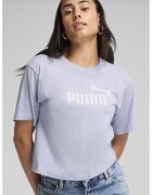 Puma Tricou cu imprimeu logo si maneci cazute - Albastru glaciar