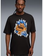 Puma Tricou cu imprimeu pentru baschet Hoopaverse - Negru/Portocaliu/Albastru royal
