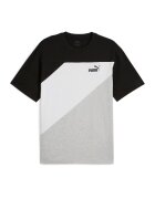 Puma Tricou cu logo discret si model colorblock - Negru/Alb murdar