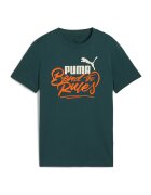 Puma Tricou cu model grafic si decolteu la baza gatului MID90s - Negru/Portocaliu