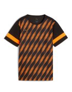 Puma Tricou cu model - pentru fotbal - Negru/Portocaliu mandarina