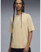 Puma Tricou de bumbac cu decolteu la baza gatului - Bej