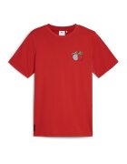 Puma Tricou de bumbac cu decolteu la baza gatului - Rosu