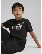 Puma Tricou de bumbac cu decolteu la baza gatului si logo ESS No 1 - Alb/Negru