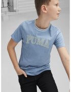 Puma Tricou de bumbac cu imprimeu logo Squad - Albastru prafuit