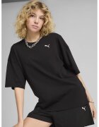 Puma Tricou de bumbac cu maneci medii - Negru