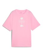 Puma Tricou de bumbac Essential+ Palm Resort - Alb/Roz pastel
