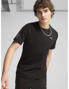 Puma Tricou din amestec de bumbac cu decolteu la baza gatului - Negru stins